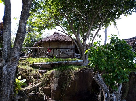 Vue d'en bas des escaliers
