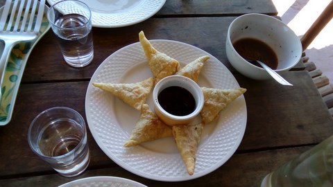 Samoussas sauce soja